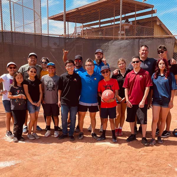 community kickball game