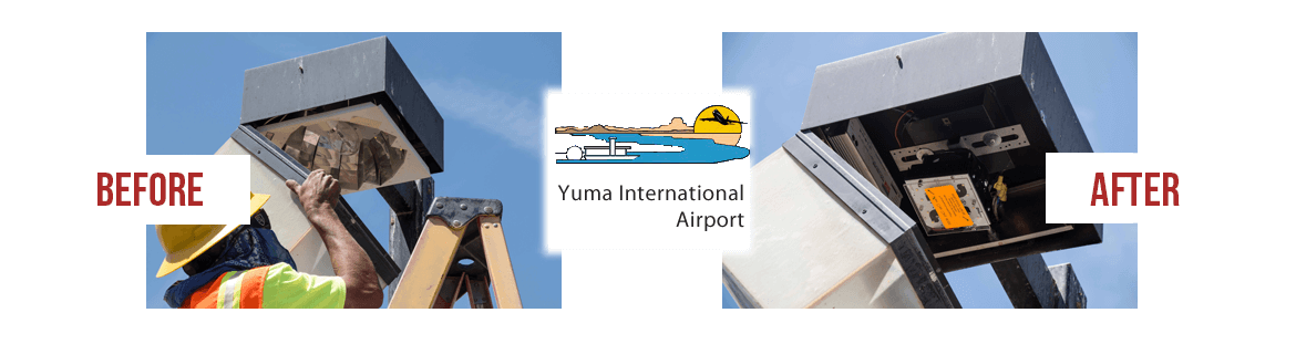 Yuma International Airport before and after